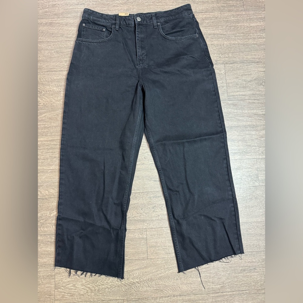Ksubi playback high waisted straight leg black jeans size 34x26